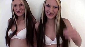 Simpson Twin with Rounded Tits Fingering Her Tight Pussy