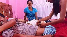 Bengali Hot Teens in Wild Foursome Action