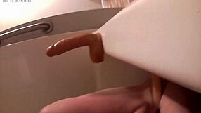 an amateur brunette slut explores hardcore dildo play with various toys in her private session