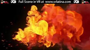 Tiny latina rides to intense orgasm in vr.