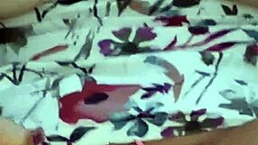 Stepmother masturbates on balcony