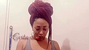 watching evita love, bound milf with natural tits