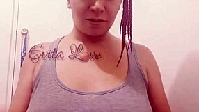 watching evita love, bound milf with natural tits