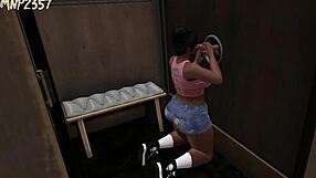 3D BBW Sucks Multiple Cocks At Gloryhole