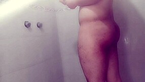 taking a shower, he masturbates and tries vibrator for first time pt3