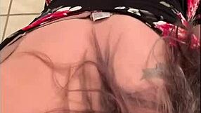 Cuckold hears her gagging on huge cock