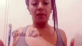 watching evita love, bound milf with natural tits