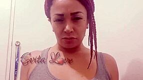 watching evita love, bound milf with natural tits