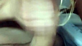 Amateur wife provides handjob and blowjob ending in cum