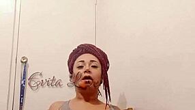 watching evita love, bound milf with natural tits