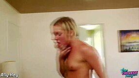 College cutie Ally Kay rides a thick hard cock