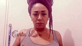 watching evita love, bound milf with natural tits