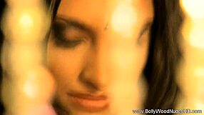 brunette indian woman undresses and dances in erotic striptease