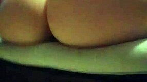 Milf rides pillow in kitchen