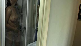 i'm a sexy teen lathering up in the shower, masturbating alone