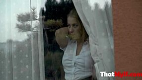 milf tips the gardener with her pussy in the garden