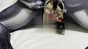 In the Spider Venom suit, I train my hole for intense anal assfucking, feeling every hardcore thrust and costume detail