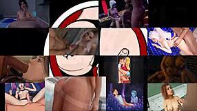 In the cave, wal asks if he can touch her big big titties while groping