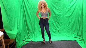 Bambi Dianna poses in a non-nude photoshoot with amateurs.