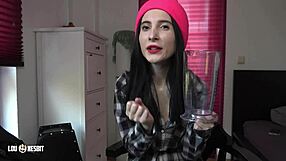 german lou nesbit and lia louise dominate you to swallow your own cum