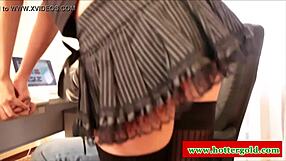 Horny Latina Babe in Stockings Seduces Brunette Colleague with Heels and Lingerie