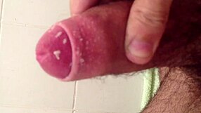 gay guy jerks off his greasy dick in this hot scene