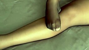 Feel my nylon feet rubbing!