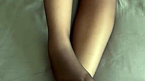 Feel my nylon feet rubbing!