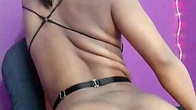 Riding Dildo with Intense Masturbation