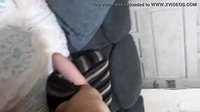 young brazilian neighbor on all fours, ready for interracial fun