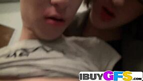 Teen Lesley Fingering and Double Dildo Masturbate