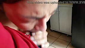 This latina wife really loves sucking big cocks deepthroat style at home.