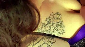 Amateur gets her tits glazed with cumshot.