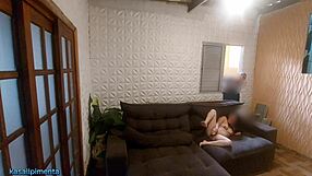 Curvy Latina Squirts in Doggystyle Blowjob