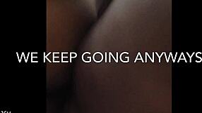 Ebony girl bent over in doggystyle fucking, caught by friend.