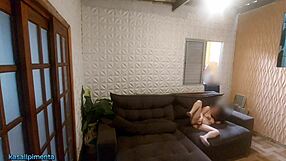 Curvy Latina Squirts in Doggystyle Blowjob