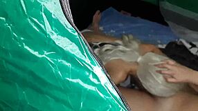 Peeping Cunnilingus In Tent With Lesbian Illusion Girls
