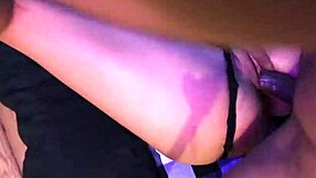 young couple films passionate sex after disco