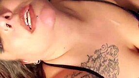 Amateur gets her tits glazed with cumshot.