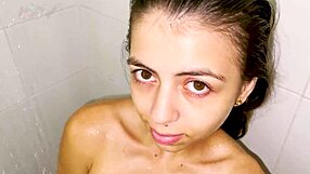 Ecstatic Colombian Teen Blows In Shower