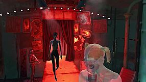 Fallout 4 Fashion Showcases Pantyhose and Body Designs in Public Outdoor Settings