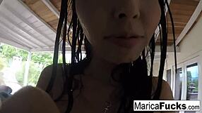 Marica Hase masturbates in the mirror
