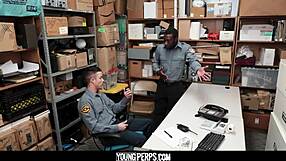 Security Guard Fucks Colleague's Ass Quietly