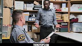 Security Guard Fucks Colleague's Ass Quietly