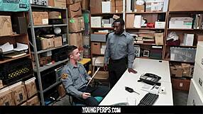 Security Guard Fucks Colleague's Ass Quietly