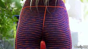 Chloe Scott rides father-in-law in yoga