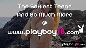 Bruneta bombastică Lorena Hidalgo se dezbracă pe malul stâncos cu farmec spaniol