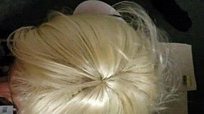 Zoey, the shemale crossdresser, gives a blowjob after work