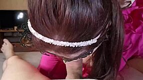 Hey, watch this stepdaughter lick balls and deepthroat in POV style