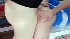 Foot worshipping sub teen feels domination bondage rough assfucking